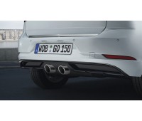 Спортивные насадки черного цвета на выхлопную трубу для Golf 7 Спортивные насадки черного цвета на выхлопную трубу для Golf 7